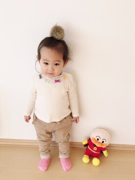 hinanoさん（キッズ・80cm）の冬コーディネート