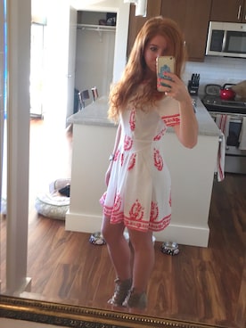 「LOVE」｜「アイテム（ワンピース/ドレス）」を使った、thepetiteredheadさん（レディース・153cm）の夏コーディネート