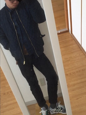 「SCOTCH & SODA（スコッチ アンド ソーダ）のアイテム（ブルゾン）」を使った、Vo.Michiさん（メンズ・169cm）の冬コーディネート