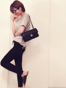 「Marc by Marc Jacobs（マークバイマークジェイコブス）のアイテム（アクセサリー）」を使った、三笠 真由さん（レディース・163cm・30代）の夏コーディネート