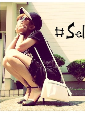 「soe（ソーイ）のアイテム（帽子）」を使った、おまゆさん（レディース・156cm）の夏コーディネート