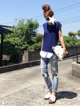 「Sixty Seven  （シックスティセブン）のアイテム」を使った、おまゆさん（レディース・156cm）の春コーディネート