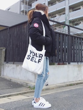 おまゆさんの「BASIC RIB KNIT」を使ったコーディネート