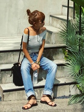 おまゆさん（レディース・156cm）の夏コーディネート