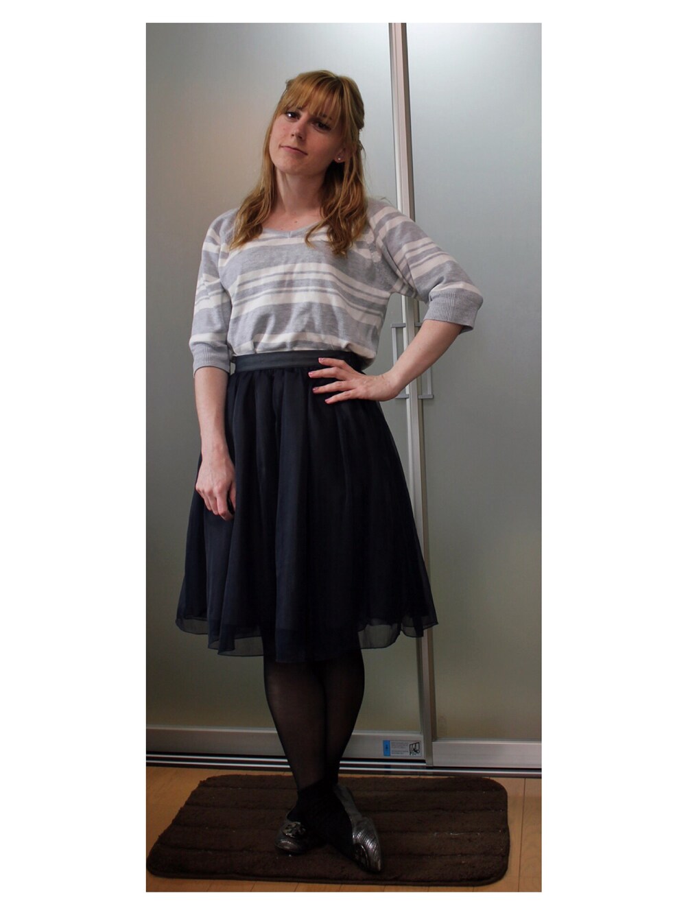 「mikimoto、noela、tutuanna、Spring Coordinate、blue、japanfashion、Japan」｜「Noelaのアイテム（スカート、ブルー系）」を使った、Lauren C. Jubeltさん（レディース・150cm）の春コーディネートの1枚目の写真