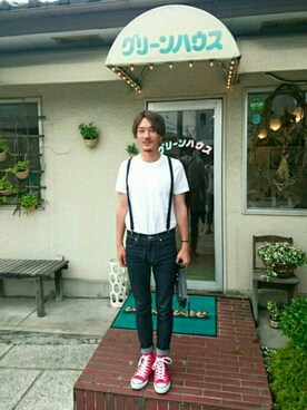 「JOHN LAWRENCE SULLIVAN accessory（ジョンローレンスサリバンアクセサリー）のアイテム（パンツ）」を使った、yosiiiさん（メンズ・172cm）の秋コーディネート