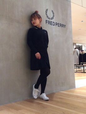 「フレッドペリー」｜「アイテム（ワンピース/ドレス）」を使った、AIKO.Iさん（レディース・157cm）の冬コーディネート