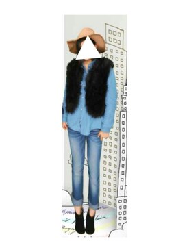 「デニム オン デニム」｜「アイテム（その他アウター）」を使った、주리 さん（レディース・156cm）の春コーディネート
