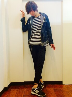 「TOPMAN（トップマン）のアイテム（パーカー）」を使った、imaiさん（メンズ・180cm）の秋コーディネート