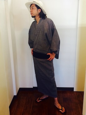 「Y's（ワイズ）のアイテム（サンダル）」を使った、imaiさん（メンズ・180cm）の夏コーディネート