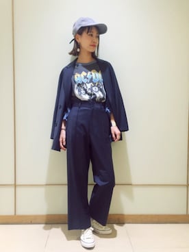 「RBS」｜「アイテム（帽子）」を使った、rumi yamaneさん（レディース・162cm）の秋コーディネート