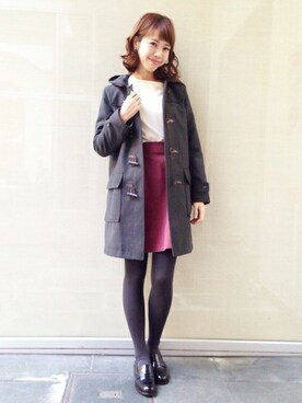 「Kastane」｜「アイテム（ダッフルコート）」を使った、かとまりさん（レディース・165cm）の秋コーディネート