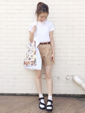 「Sheta（シータ）のアイテム」を使った、かとまりさん（レディース・165cm）の夏コーディネート
