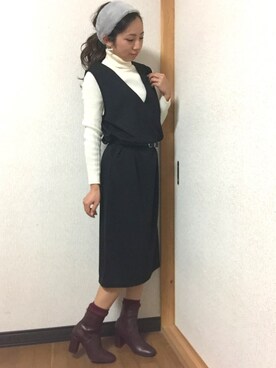 YUKAKO.❥さん（レディース・155cm）の冬コーディネート