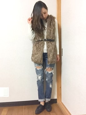 YUKAKO.❥さん（レディース・155cm）の冬コーディネート