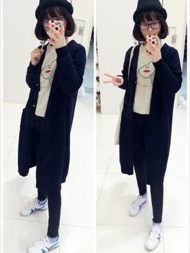 Y少先队员Yさん（レディース・163cm）の冬コーディネート