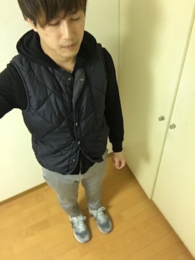 「UNITED ARROWS（ユナイテッドアローズ）のアイテム（ダウンベスト）」を使った、ゆうさん（メンズ・165cm）の秋コーディネート