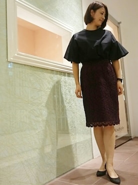 「フレアスリーブ」｜tomimさん（レディース・163cm）の秋コーディネート