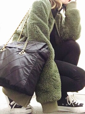 「CONVERSE（コンバース）のCONVERSE コンバース ジャック パーセル / JACK PURCEL（スニーカー）」を使った、帆希さん（レディース・155cm）の冬コーディネート