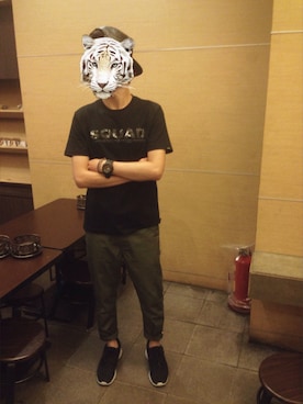 「ADLIB（アドリブ）のアイテム（アクセサリー）」を使った、李謙奇さん（メンズ・170cm）の秋コーディネート