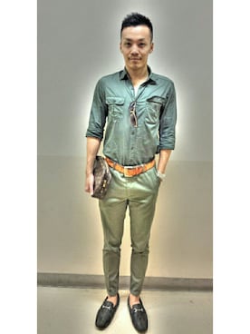 「D&G（ディーアンドジー）のアイテム（腕時計）」を使った、LEOさん（メンズ・173cm）の春コーディネート
