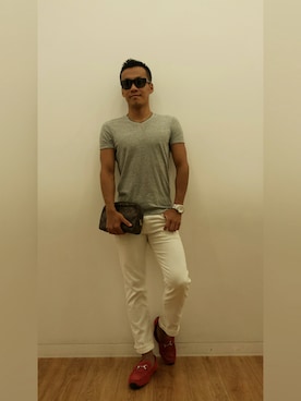 「D&G（ディーアンドジー）のアイテム（腕時計）」を使った、LEOさん（メンズ・173cm）の夏コーディネート