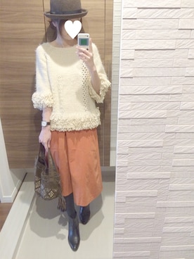 「tocco（トッコ）のアイテム（ニット/セーター）」を使った、ree✄さん（レディース・165cm）の冬コーディネート