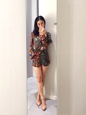 「アイテム（つなぎ/オールインワン、その他）」を使った、annie leungさん（レディース・160cm）の秋コーディネート