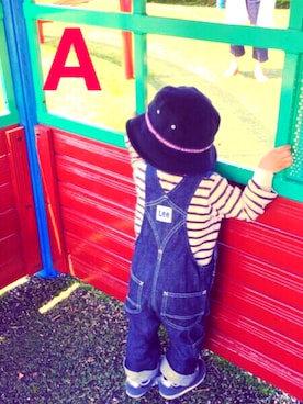 「ＧＷ」｜「アイテム（オールインワン・サロペット）」を使った、Satanさん（キッズ・90cm）の春コーディネート