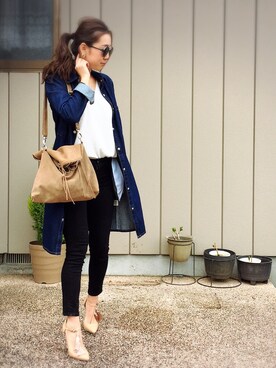 「ROSE BUD（ローズバッド）のアイテム（バッグ、ベージュ系）」を使った、MAIさん（レディース・162cm）の春コーディネート