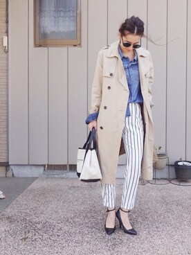 「BALENCIAGA（バレンシアガ）のアイテム（バッグ、ベージュ系）」を使った、MAIさん（レディース・162cm）の春コーディネート