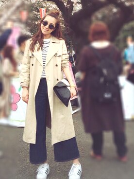 「ZARA（ザラ）のアイテム（クラッチバッグ、ブラック系）」を使った、MAIさん（レディース・162cm）の春コーディネート