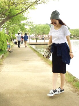 「ZARA（ザラ）のアイテム（トップス、ホワイト系）」を使った、MAIさん（レディース・162cm）の春コーディネート