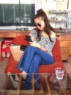 「ZARA（ザラ）のアイテム（トップス、その他）」を使った、MAIさん（レディース・162cm）の春コーディネート