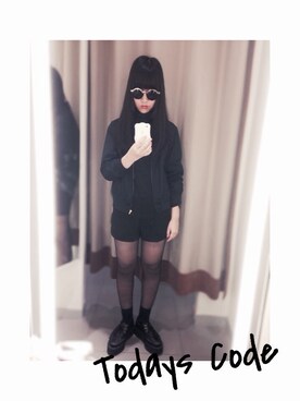 「UNIQLO（ユニクロ）のアイテム（ブルゾン、ブルー系）」を使った、ayaさん（レディース・160cm）の秋コーディネート