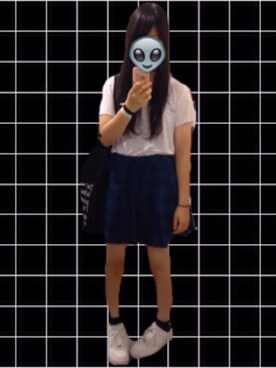 「ZARA（ザラ）のアイテム（Tシャツ/カットソー、ホワイト系）」を使った、ayaさん（レディース・160cm）の夏コーディネート