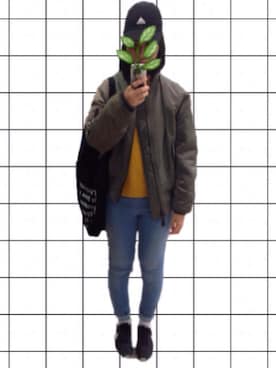 「ジーパン」｜「アイテム（その他アウター）」を使った、ayaさん（レディース・159cm）の冬コーディネート