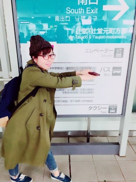 「OZOC（オゾック）のアイテム（ジャケット/アウター）」を使った、ちゃんさん（レディース・153cm）の秋コーディネート