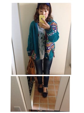 「Weave Toshi（ウィーブトシ）のアイテム」を使った、Yuko★さん（レディース・149cm）の秋コーディネート