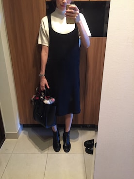「STYLE DELI（スタイルデリ）のアイテム（サロペット/オーバーオール）」を使った、さとこさん（レディース・164cm）の秋コーディネート