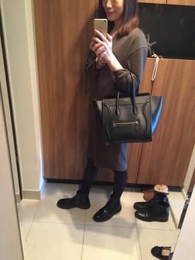 「STYLE DELI（スタイルデリ）のアイテム（ワンピース/ドレス）」を使った、さとこさん（レディース・164cm）の冬コーディネート