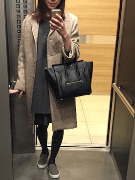 「Acne Studios（アクネストゥディオズ）のアイテム（ダウンジャケット/コート）」を使った、さとこさん（レディース・164cm）の冬コーディネート