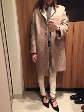「Acne Studios（アクネストゥディオズ）のアイテム（ダウンジャケット/コート）」を使った、さとこさん（レディース・164cm）の冬コーディネート
