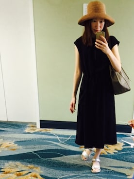 「HELIOPOLE（エリオポール）のアイテム（帽子）」を使った、さとこさん（レディース・165cm）の春コーディネート