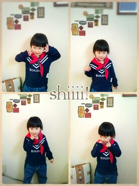「1歳6ヶ月」｜「アイテム（財布/小物）」を使った、chiiii＆shiiiiさん（キッズ・80cm）の春コーディネート
