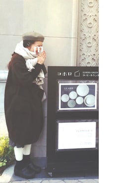 「KAPITAL」｜「アイテム（その他アウター）」を使った、maさん（レディース・155cm）の冬コーディネート
