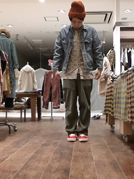 「GIVENCHY」｜「アイテム（デニムジャケット）」を使った、うえむそんさん（メンズ・171cm）の春コーディネート