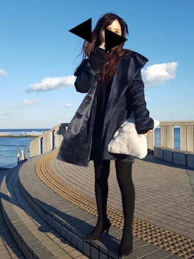 「URBAN RESEARCH Sonny Label（アーバンリサーチサニーレーベル）のアイテム（ムートンコート）」を使った、cocoaさん（レディース・156cm）の冬コーディネート