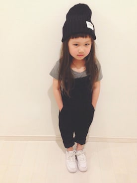 「RCWB（アールシーダブリュービー）のアイテム（帽子）」を使った、kii_memeさん（キッズ・100cm）の春コーディネート