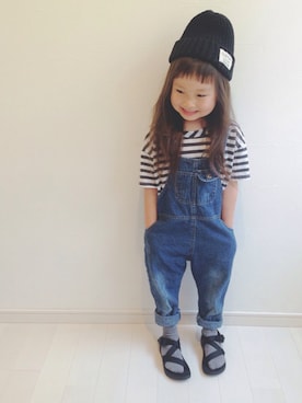 「OLD NAVY（オールドネイビー）のアイテム（トップス）」を使った、kii_memeさん（キッズ・100cm）の春コーディネート